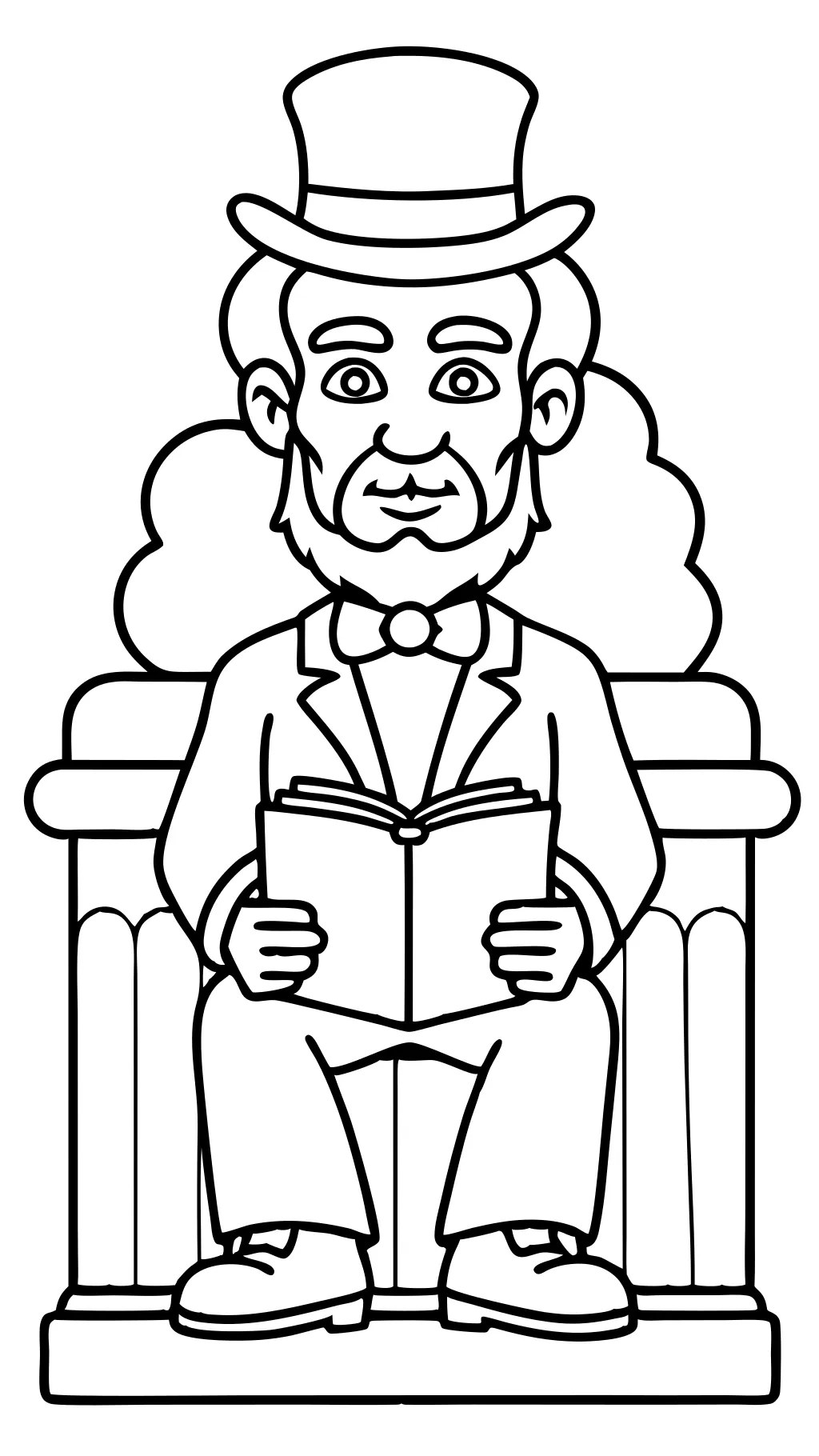 coloriage abraham Lincoln